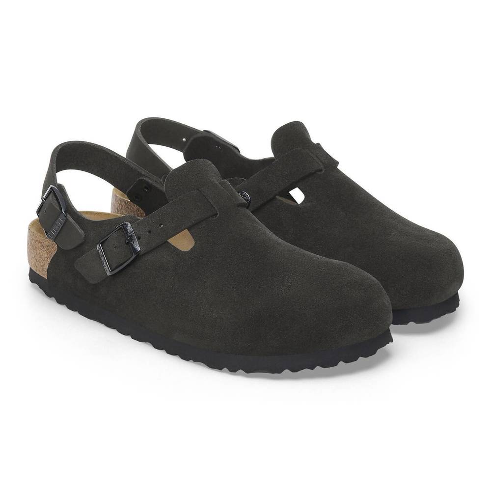 NEW BIRKENSTOCK men's tokio suede clog in black